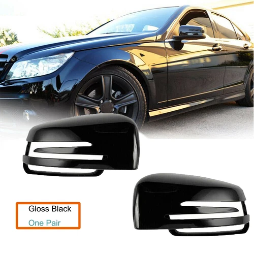 Gloss Black Wing Mirror Cover For Mercedes A B C E S Class W204 W221 W212 X204