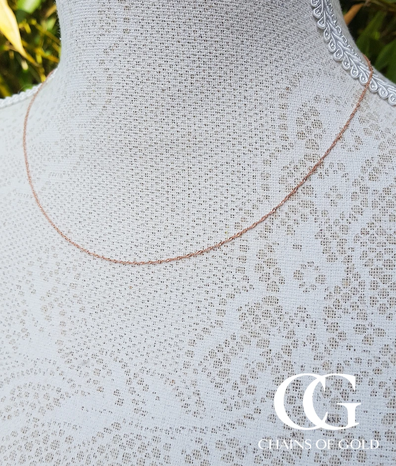 9ct rose hotsell gold necklace chain