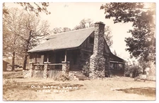 Old Matt's Cabin Ozarks "The Shepherd of the Hills" Branson MO Missouri RPPC