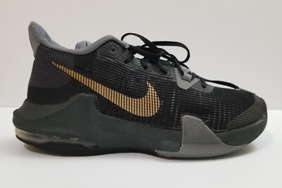 Nike Men Air Max Impact 3 Basketball Shoes Black Gold Grey  display picture 3