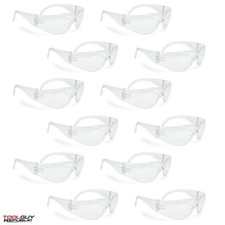 ANTI-FOG Clear Lens Safety Glasses - One Size - ANSI Z87 COMPLIANT 12 Pair 