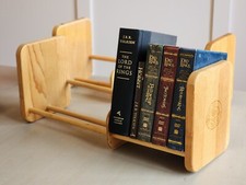 Set Of 2 Vintage 90s Napa Valley Box Company Wood Media Rack Books VHS DVD CD