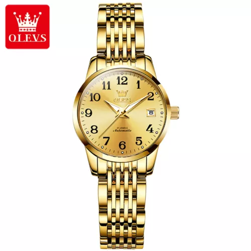 OLEVS Automatic Mechanical Watch Calendar Waterproof Women's Wristwatches - Picture 8 of 20