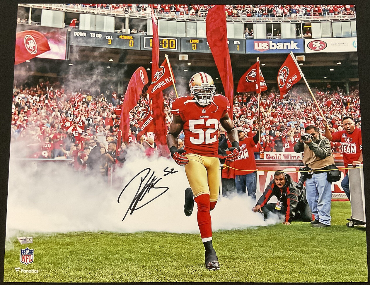 Patrick Willis Autographed Signed San Francisco 49ers 16x20 Photo S.F. 49ers FANATICS B062207 