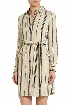 tory burch striped shirt dress