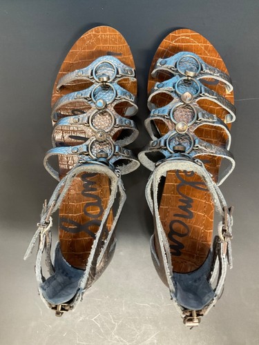 Sam Edelman sandali greci damiani, peltro, 8,5 m, orig. $120,00 - Foto 2 di 12