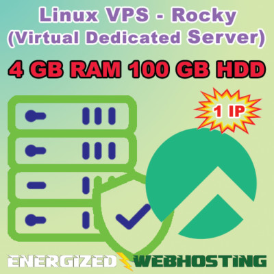 RockyLinux USA Linux VPS Server - 4GB RAM + 100GB Disk Space + 2 Cores ...