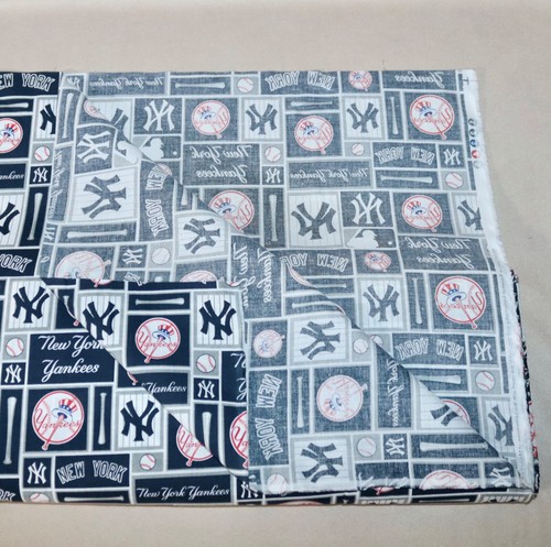 New York Yankees ~ Logo Pattern MLB Cotton Fabric 1/4 Yard 9” X 56” - Picture 21 of 22
