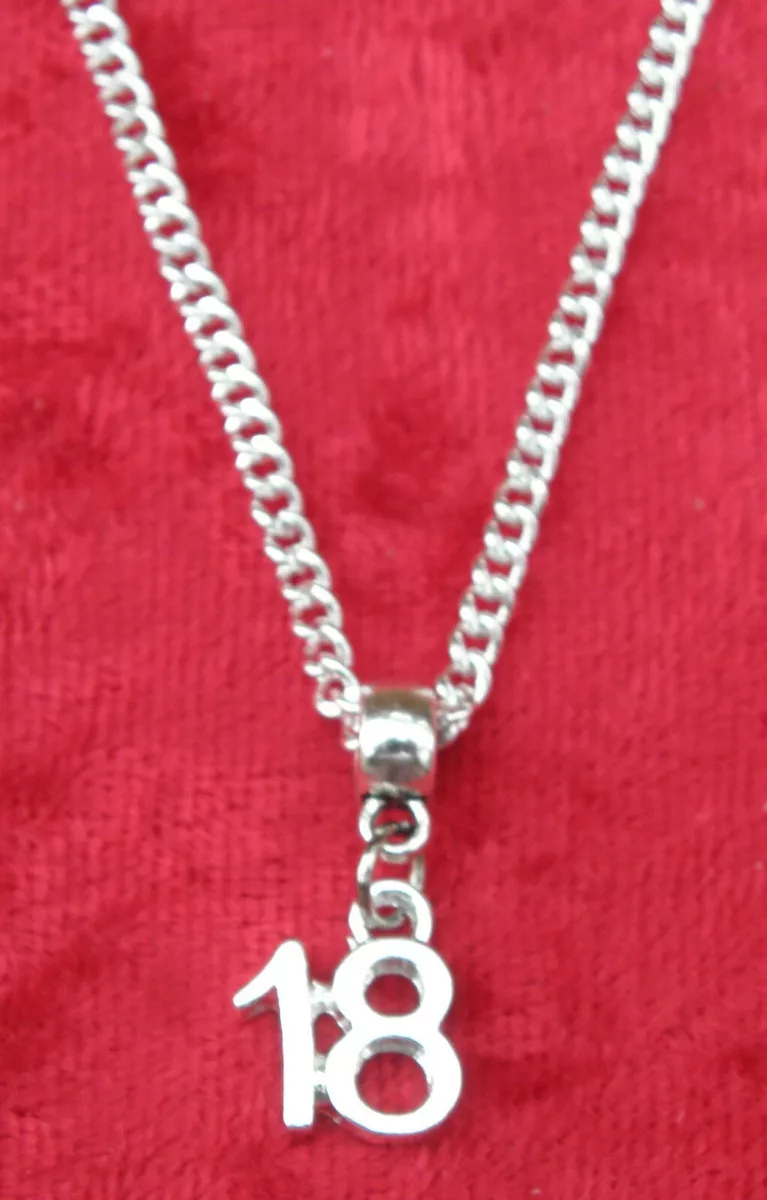 Age Number 18 Pendant Necklace 18