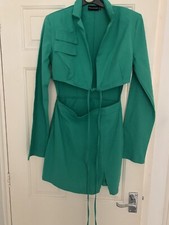 Pretty Little Thing Green Cut Out Dress Size S