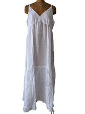 CP SHADES WOMENS WHITE 100% LINEN ISABELLA MAXI DRESS  NWT ~XL~ $308