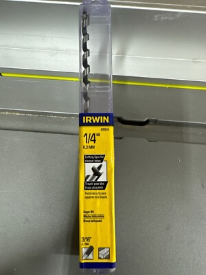 Auger Drill Bit. 1/4  Irwin Auger Drill Bit. For Drilling Wood Only