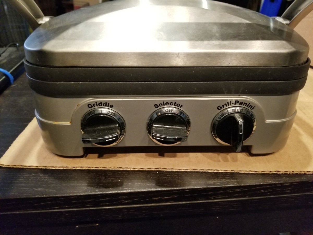 Cuisinart GR-4N TK Grill Griddler Panini Maker Set - Good Working