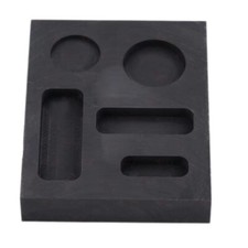 Graphite Ingot Melting Casting Refining Scrap Combo Mold For Gold Bar Round Coin