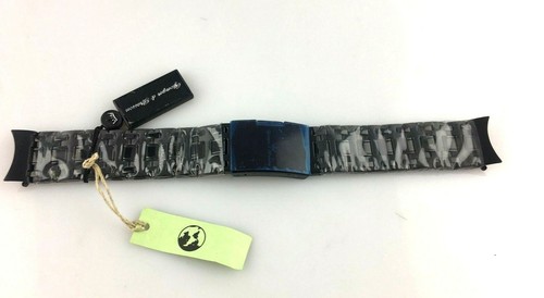 CINTURINO OROLOGIO YONGER \u0026 BRESSON 22mm acciaio deployante NEW OLD STOCK  nero | eBay