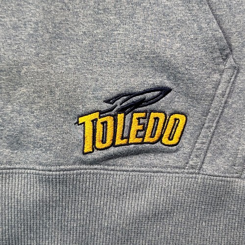 Under Armour Toldeo Rockets Hoodie Mens Medium Gray Navy Embroidered Spell Out - Picture 3 of 10
