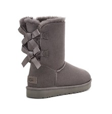 NEW UGG Women's Bailey Bow II Genuine Shearling Fur Boot - 1016225 - Grey - 7 US