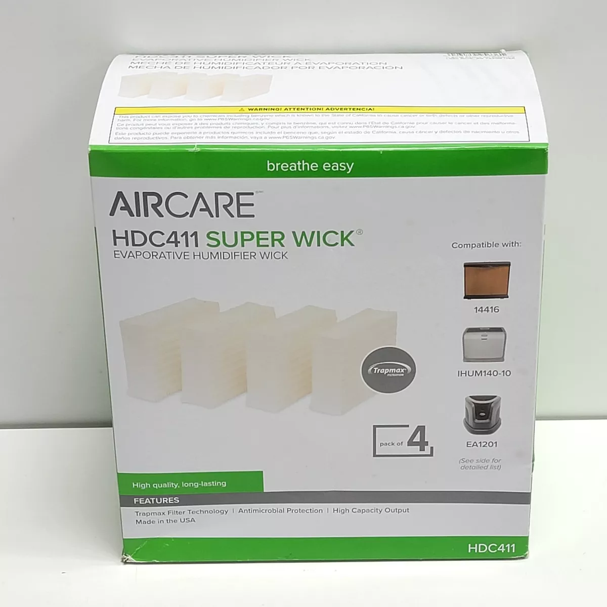 Genuine AIRCARE HDC 411 Super Wick Filter Essickair 4 PACK NEW