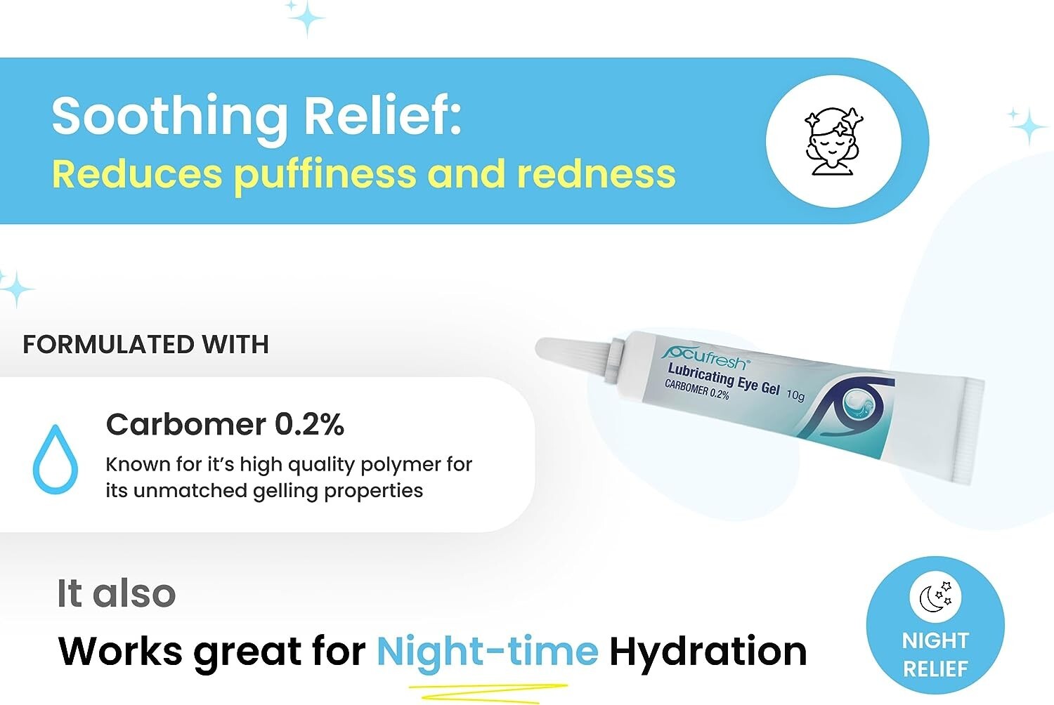 Ocufresh Lubricating Eye Gel Carbomer 0.2 Itchy Eye Gel Drops