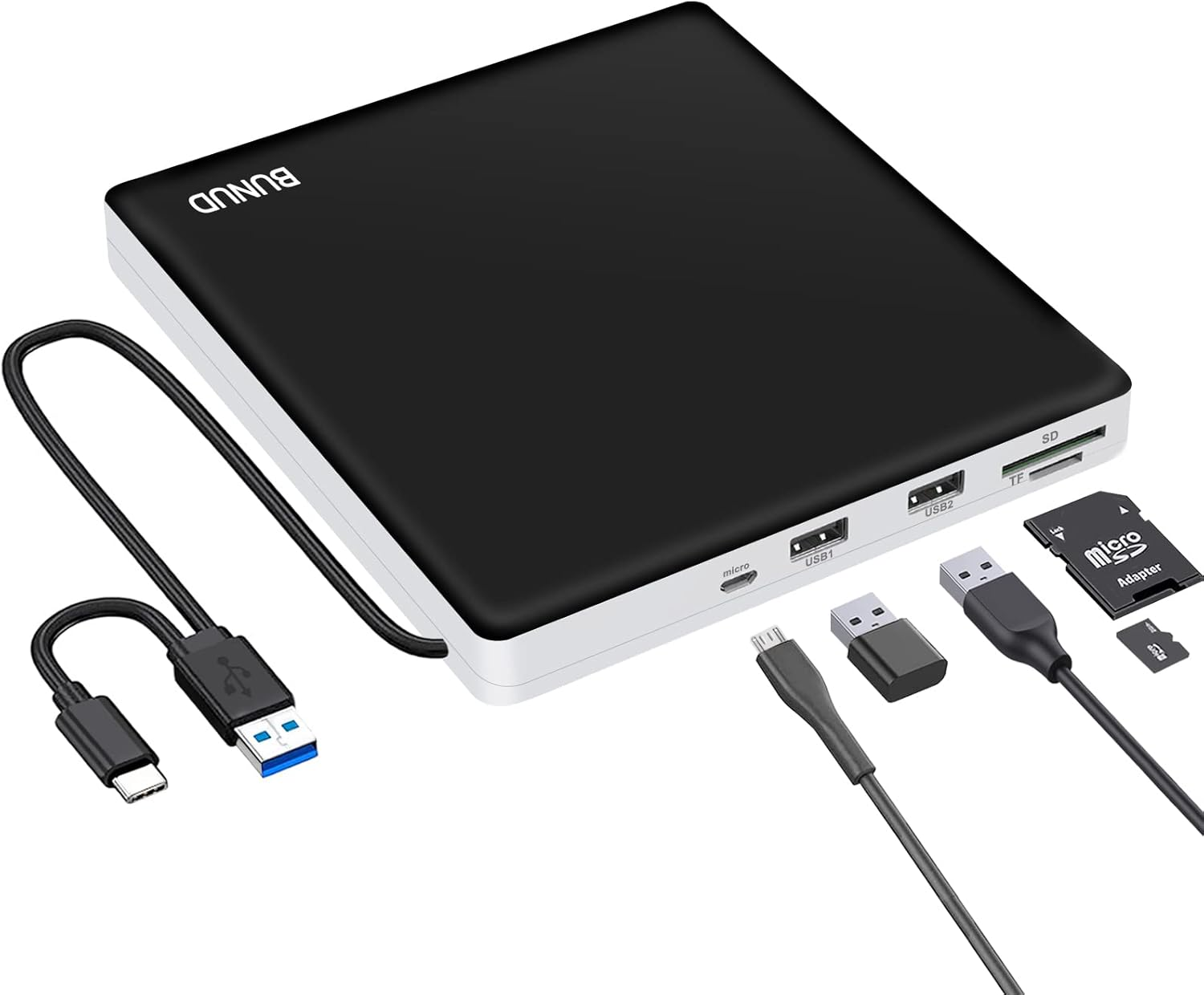 External CD DVD Drive, USB 3.0 & Type-C CD/DVD RW ROM Burner Rewriter Writer