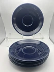 Set Of 4 Homer & Laughlin Fiestaware Small Cobalt Blue Saucer 5 7/8" Dish Plates