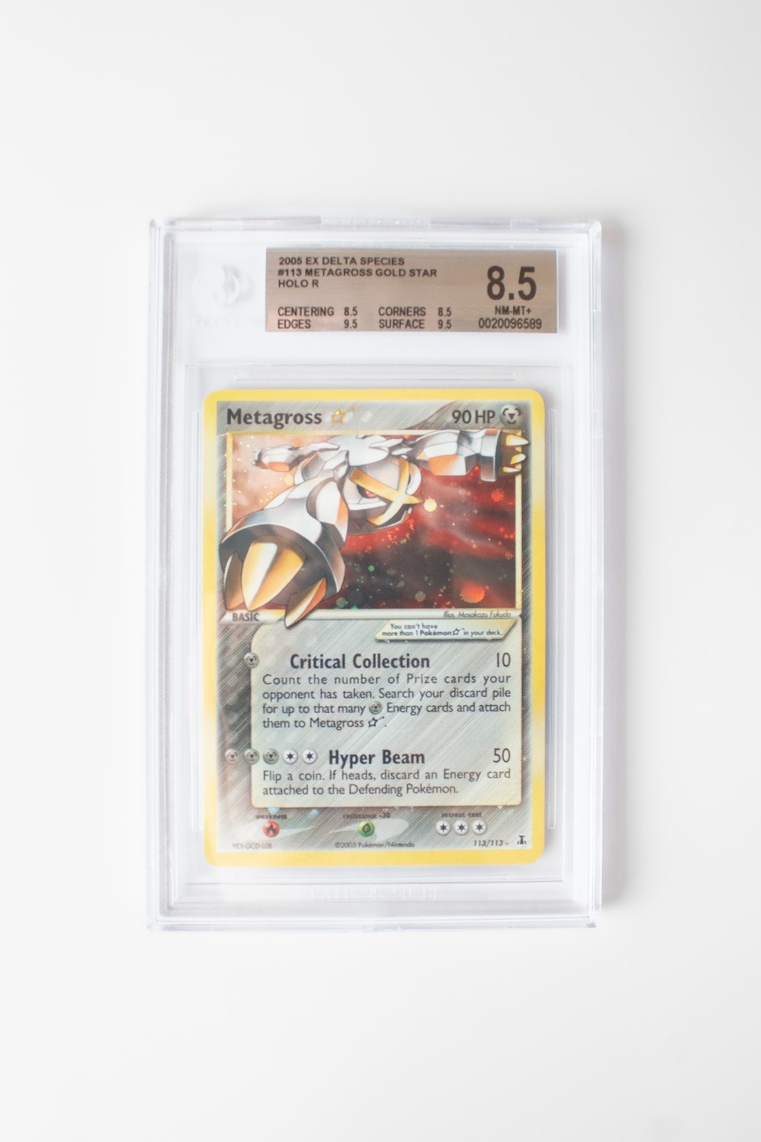 Metagross Star 113/113 Delta Species Holo Graded BGS 8.5