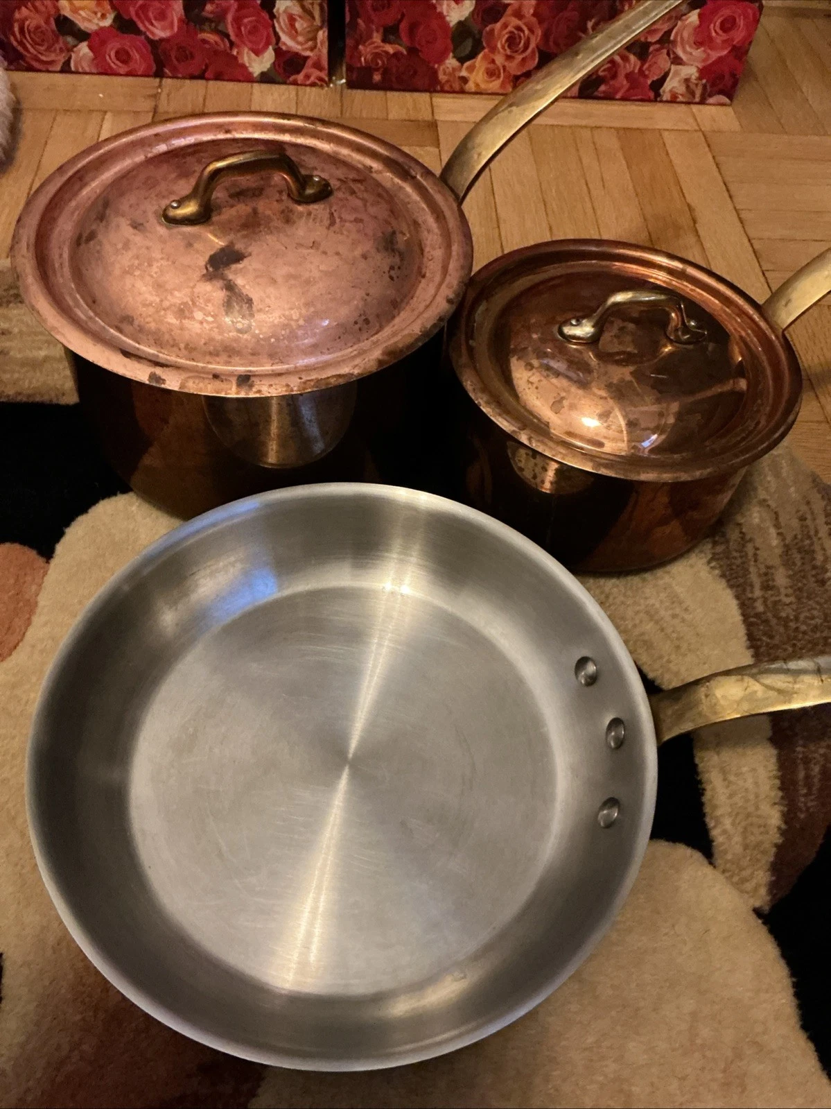 Vtg Williams Sonoma France made Copper Set Of 5