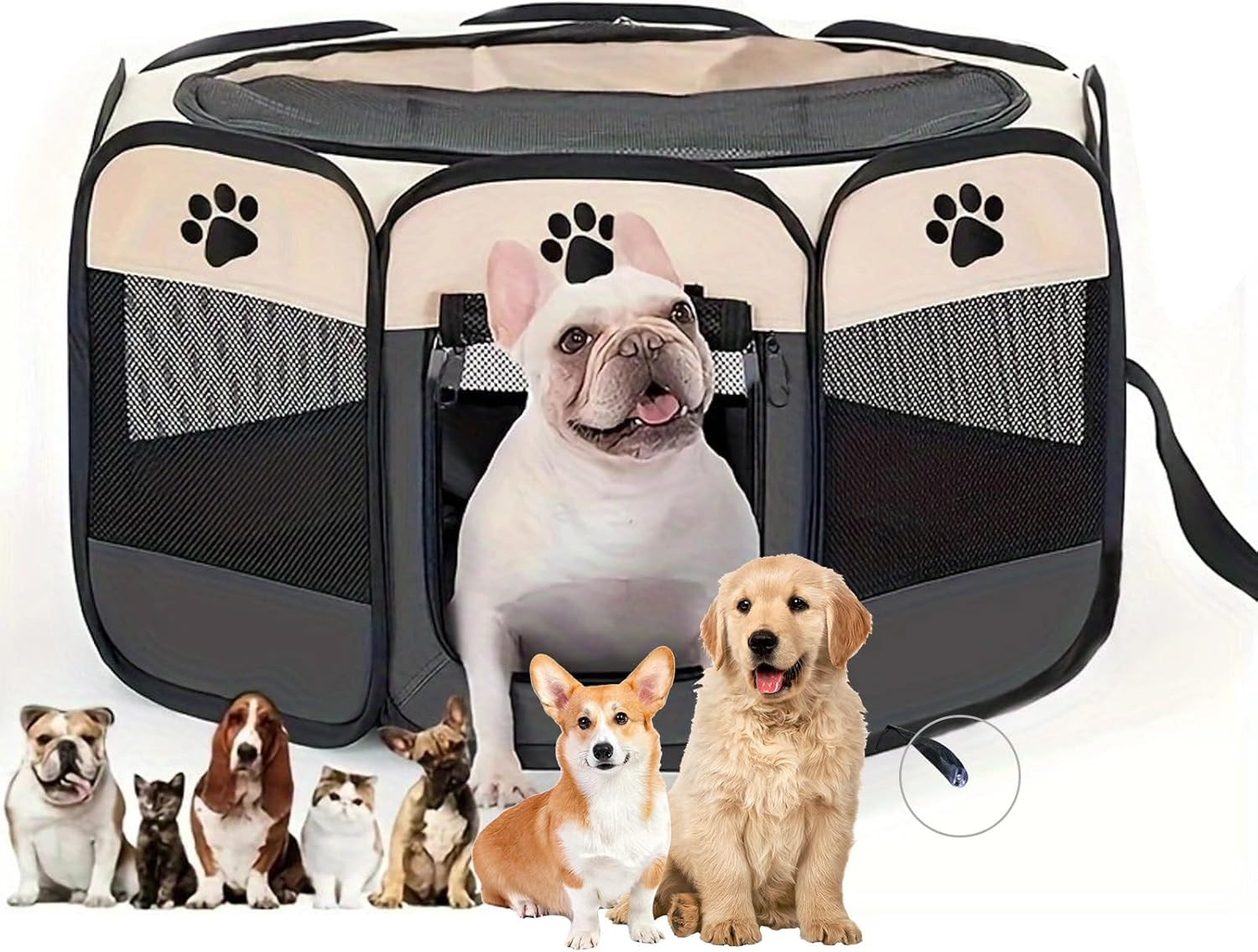 Beccuccioli Recinto Cani e Gatti Casa: Box Modulare con Ventosa
