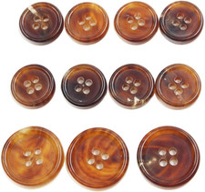11 Pieces Genuine Natural Horn Blazer  Suits Button Set - for Blazer, Sport Coa