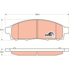 Plaquette de frein Mitsubishi L200