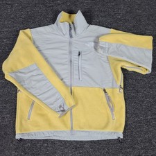 North Face Denali Jacket Womens Small Yellow Vtg Y2K Full Zip Polartec Vented