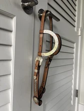 Guga Mexico Silver Lite Oil Two Ear Western Show Horse Headstall