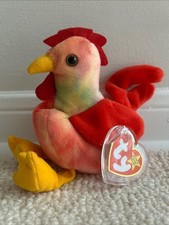 Ty Beanie Baby DOODLE The Rooster 4th Generation 3rd Tush Tag PVC 1996