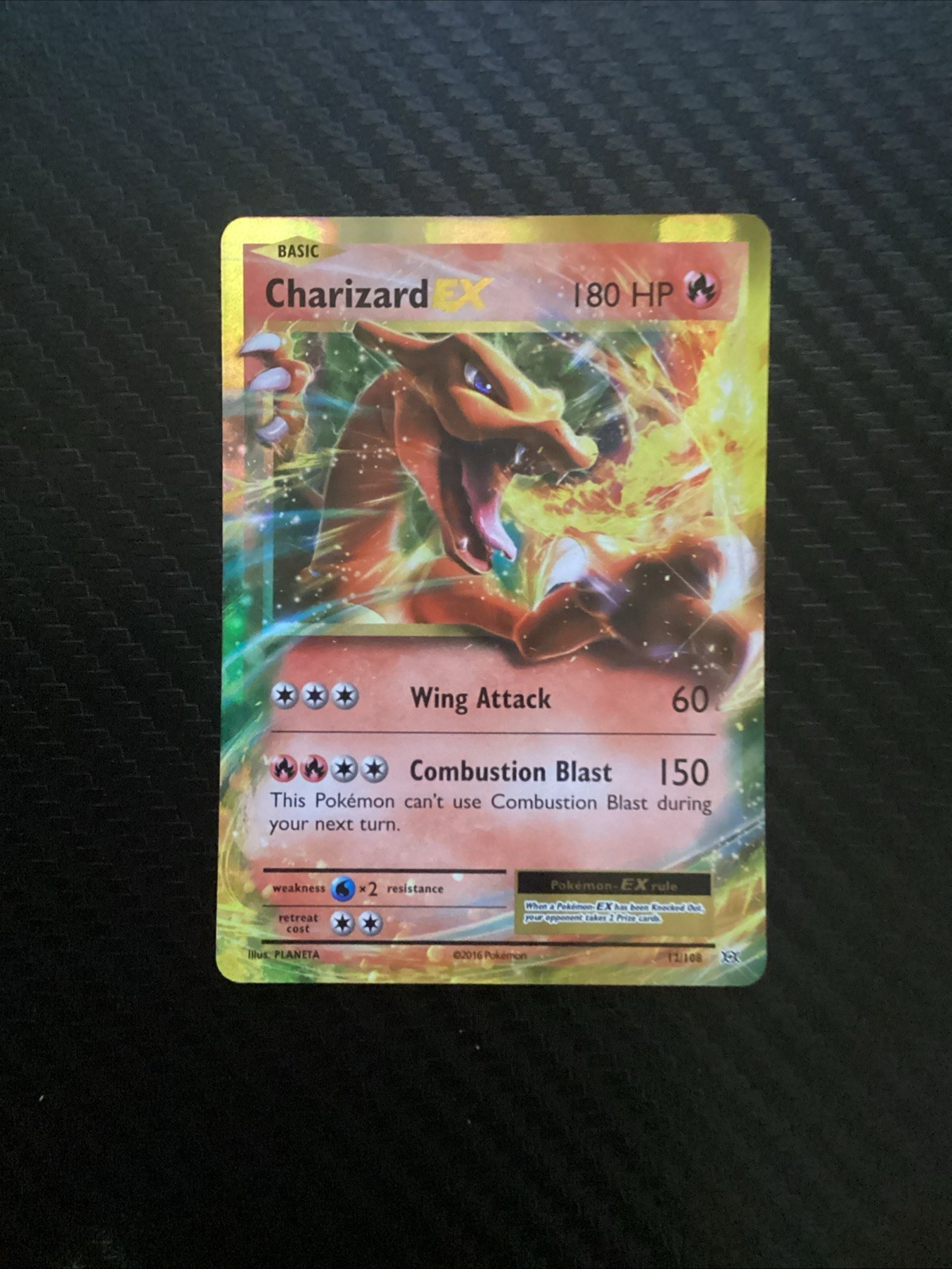 Charizard ex 12/108 Evolutions Holo Ultra Rare Pokemon Card 2016 NM