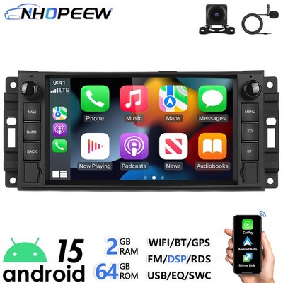For 2011-2020 Dodge Grand Caravan Car Stereo CarPlay Android 15 Radio GPS 2+64GB