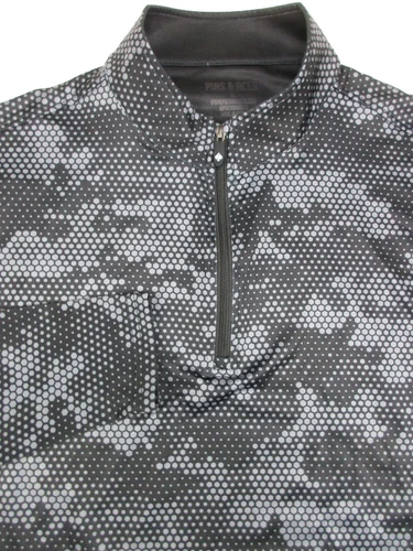 Mens XL Pins & Aces Pullover 1/4 zip golf camo gray black
