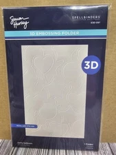 Spellbinders Simon Hurley 3D Embossing Folder PARTY BALLOONS 5.5 X 8.5 E3D-097