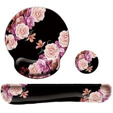 Keyboard Wrist Rest Pad Mouse Pad with Wrist Support Set of 3, Mousepad with ...