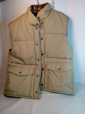 Appalachian Trail Men's Tan/Plaid Reversible Vest Size M