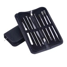 10 Pcs Pimple Popper Blackhead Remover Kit Tools Set Comedone Zit Extractor