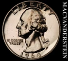 1964 Silver Washington Quarter - Choice Gem Proof  Lustrous  #K1170
