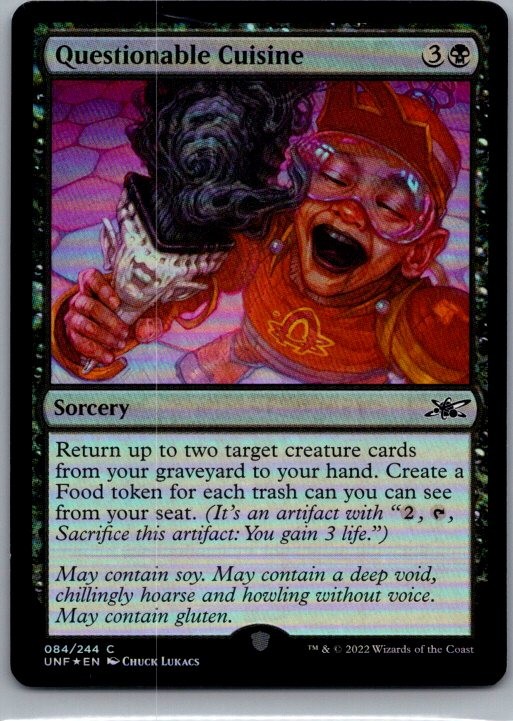 #84 Questionable Cuisine Unfinity Common FOIL