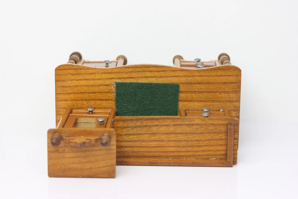 Antiga escrivaninha alemã Schneegas Walterhausen miniatura 1:12 1890 - Imagem 4 de 4