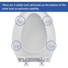 Eillbar Elongated Toilet Seat, Soft-Slow Close Oval(Oblong) white — photo 3