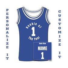 Rookie of The Year, Custom Basketball Jersey, Red and Black One Year Old Jersey