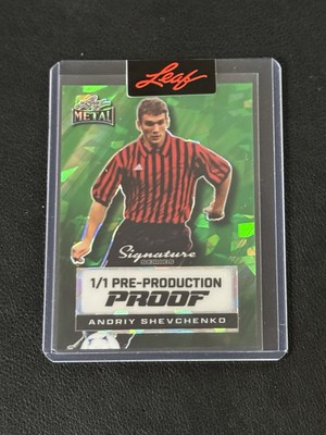 2024 Leaf Metal Andriy Shevchenko Black 1/1 Pre-Production Proof