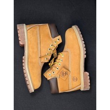 Timberland Kids Premium 6 Inch Waterproof Boots Wheat Nubuck 12709 Size 1M