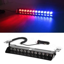 12 Led Car Strobe Light 12v Warning Beacon Windshield Emergency Flash