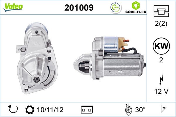 Anlasser Starter Valeo CORE-FLEX 201009 12V FüR Mercedes Sprinter B904 B903 Bus-image