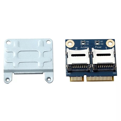PCI-E PCIE Mini Memory Card Adapter PCI-E to Dual TF SDHC SDXC Reader Converter